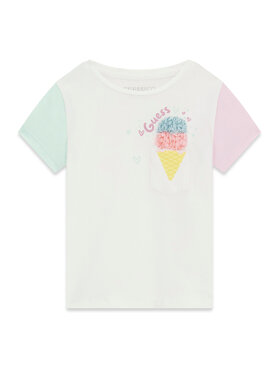 Guess Guess T-krekls K6GI14 K6YW4 Balts Regular Fit