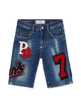 PHILIPP PLEIN PHILIPP PLEIN Szorty jeansowe 27769 Błękitny Basic Fit