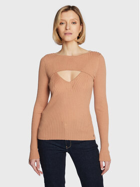Guess Guess Svetr W3RR32 Z30L1 Béžová Slim Fit