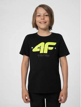 4F 4F T-Shirt 4FJSS23TTSHM290 Czarny Regular Fit