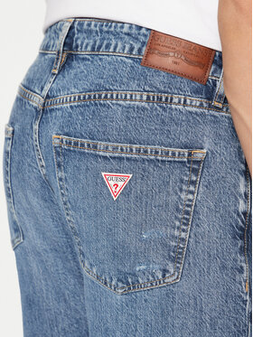 Guess Jeans Hlače M5RA1C D5M52 Modra Straight Leg