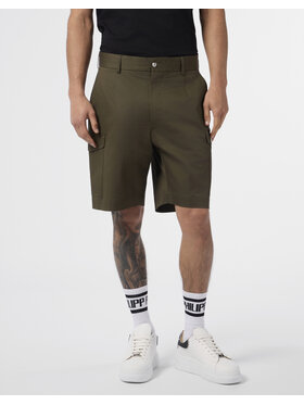 PHILIPP PLEIN PHILIPP PLEIN Szorty materiałowe 29928 Zielony Regular Fit