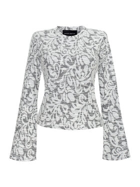 Magda Matyja Magda Matyja Bluzka PALAZZO LONGSLEEVE TOP Szary Fitted Fit