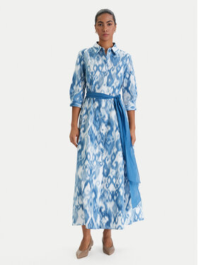Luisa Spagnoli Luisa Spagnoli Košilové šaty Palato 542965 Modrá Regular Fit