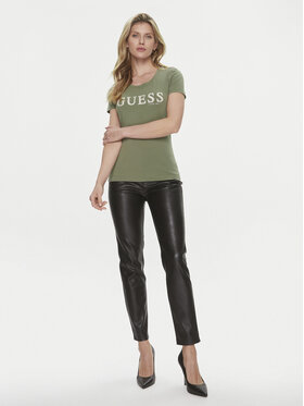 Guess T-shirt Pony Hair W4RI45 J1314 Zelena Slim Fit