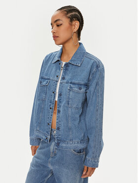 adidas adidas Jeans jakna KSENIASCHNAIDER 3-Stripes IS1742 Modra Loose Fit