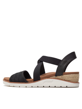 Skechers Sandali Bobs Arch Fit Beach Kiss Boho Beyond 114013/BLK Črna