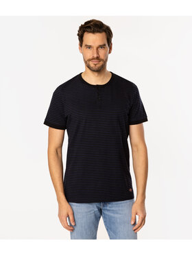 Lee Cooper Lee Cooper T-Shirt HENLEY4 1160 Niebieski Regular Fit
