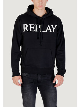 REPLAY REPLAY Bluza M3104.000.23832 Czarny Casual Fit
