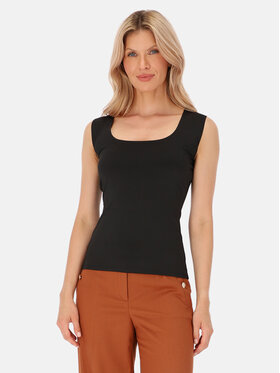 Potis & Verso Potis & Verso Top Selma Czarny Regular Fit