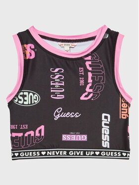 Guess Guess Топ J3RI02 MC01P Чорний Slim Fit