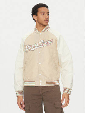 Guess Jeans Guess Jeans Bomber striukė M5GL32 WHAA2 Écru Regular Fit