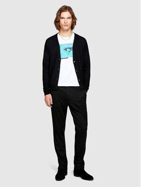 Sisley Sisley Kardigan 11BAS600J Czarny Regular Fit