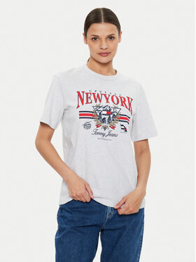 Tommy Jeans Tommy Jeans T-shirt Vintage DW0DW18410 Siva Relaxed Fit