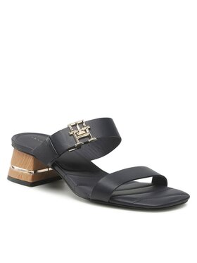 Tommy Hilfiger Tommy Hilfiger Natikači Hardware Block Mid Heel FW0FW07017 Mornarsko modra