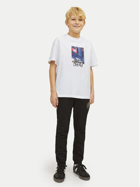 Jack&Jones Junior Majica Bushwick Blur 12263146 Bela Relaxed Fit