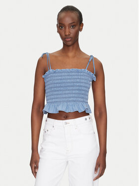 Tommy Jeans Tommy Jeans Top DW0DW20284 Niebieski Regular Fit