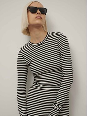 La Mania La Mania Sukienka codzienna MATILDA Biały Classic Fit