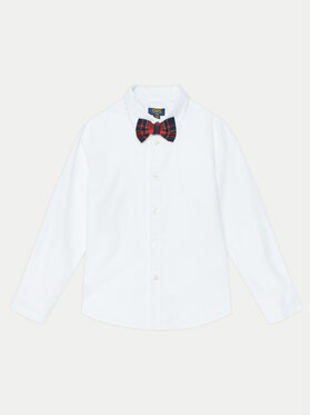 OVS OVS Komplekti kuuluvad triiksärk ja ristlips 2147038 Valge Regular Fit