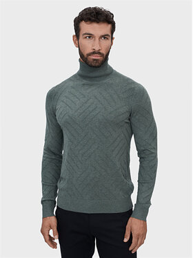 Evenemen Evenemen Sweter Golf Zielony Slim Fit
