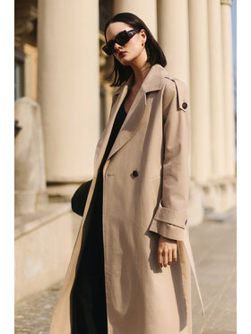 Entelier Entelier Trencz miejski Beżowy Modern Relaxed Fit