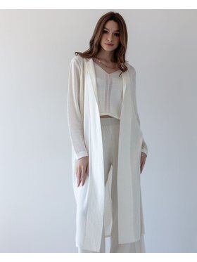 Fobya Fobya Kardigan F1988 Écru Loose Fit