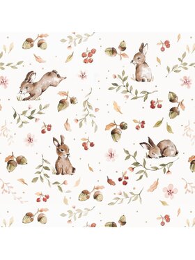 Dekornik Dekornik Tapeta Happy Rabbits Biały