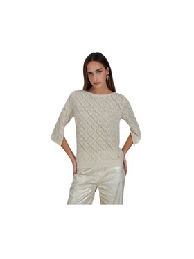 Yes Zee Yes Zee Sweter Maglia donna Beżowy Regular Fit
