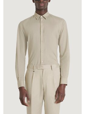 Antony Morato Antony Morato Camicia SHIRT ALICANTE SLIM FIT Beige Shirt Fit