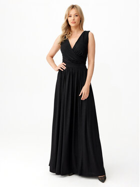 Roco Fashion Roco Fashion Sukienka wieczorowa brokatowa Cheryl Czarny Regular Fit