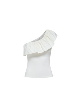 ONLY ONLY Top Onlsoffy one shoulder mix top Bianco Regular Fit