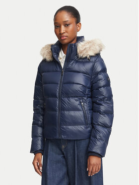 Tommy Hilfiger Tommy Hilfiger Kurtka puchowa WW0WW47354 Granatowy Slim Fit