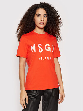 MSGM MSGM T-shirt 3241MDM510 227298 Rouge Regular Fit