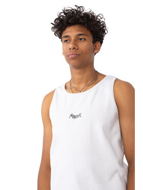 Mercur Mercur Tank top Brush Biały Comfortable Fit