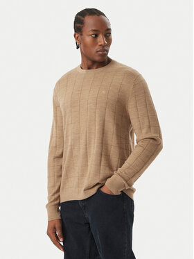 Calvin Klein Calvin Klein Пуловер LV04LH302G Тъмнобежов Regular Fit