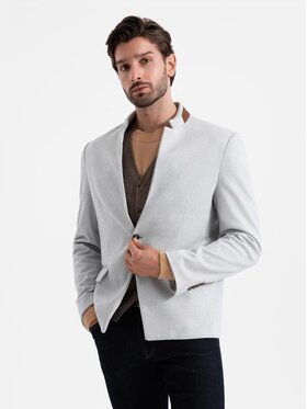 Ombre Ombre Sako OM-BLZB-0131 Šedá Regular Fit