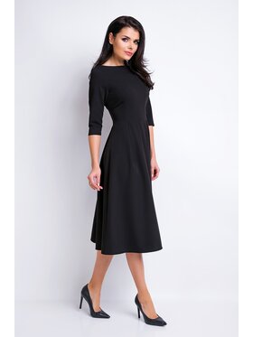 Awama Awama Každodenní šaty A159 Černá Basic Fit
