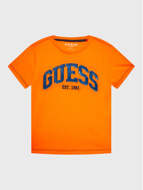 Guess Guess T-Shirt N3RI07 K8HM3 Pomarańczowy Regular Fit