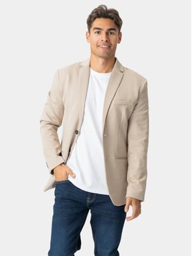 TeeShoppen TeeShoppen Marynarka 'Perform Collection' Beżowy Slim Fit