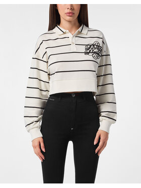 PHILIPP PLEIN PHILIPP PLEIN Polo 24605 Biały Regular Fit