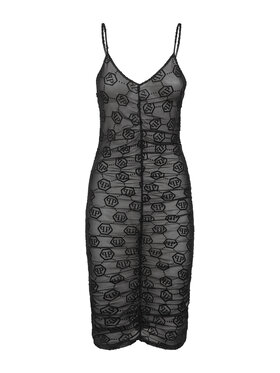 PHILIPP PLEIN PHILIPP PLEIN Sukienka wieczorowa 11631 Czarny Fitted Fit