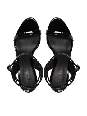 Calvin Klein Sandali Stilleto Sandal 90 - Patent HW0HW01632 Črna