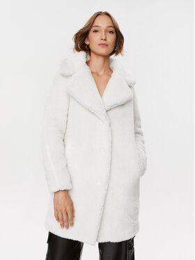 Guess Guess Кожено палто W3BL67 WF8R2 Екрю Regular Fit