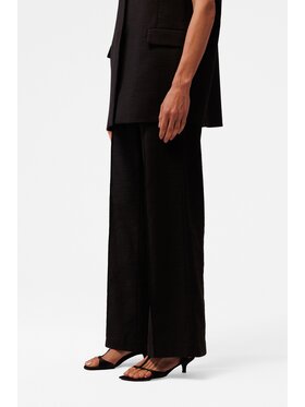 LE POSSÉ LE POSSÉ Pantaloni di tessuto SS Nero Relaxed Fit