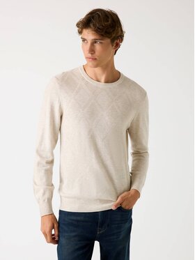Guess Guess Sweter 179283 Beżowy Classic Fit
