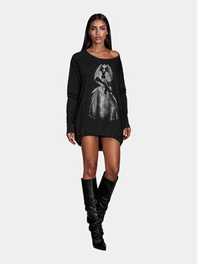 MADE BY SOCIETY MADE BY SOCIETY T-Shirt SIDE FALL - T27831 Czarny Basic Fit