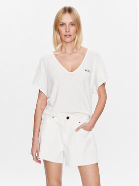 Roxy Roxy T-Shirt Twilight ERJZT05460 Biały Loose Fit