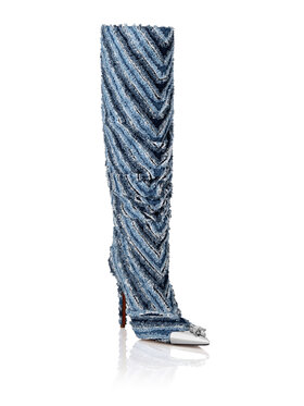 PHILIPP PLEIN PHILIPP PLEIN Kozaki 20675 Błękitny