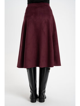 CLICK CLICK Spódnica midi 70-762 Bordowy Regular Fit