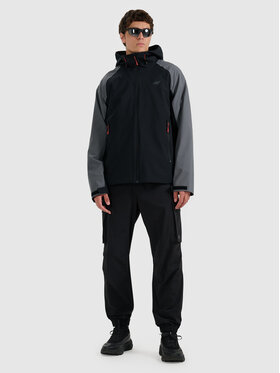 4F 4F Μπουφάν μεταβατικό MIDSHOP TEXTILE Γκρι Regular Fit